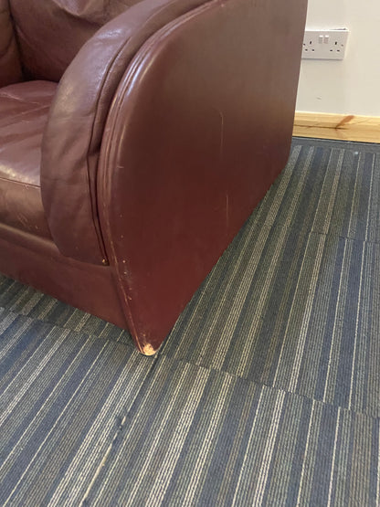 Used single leather armchair Mauve