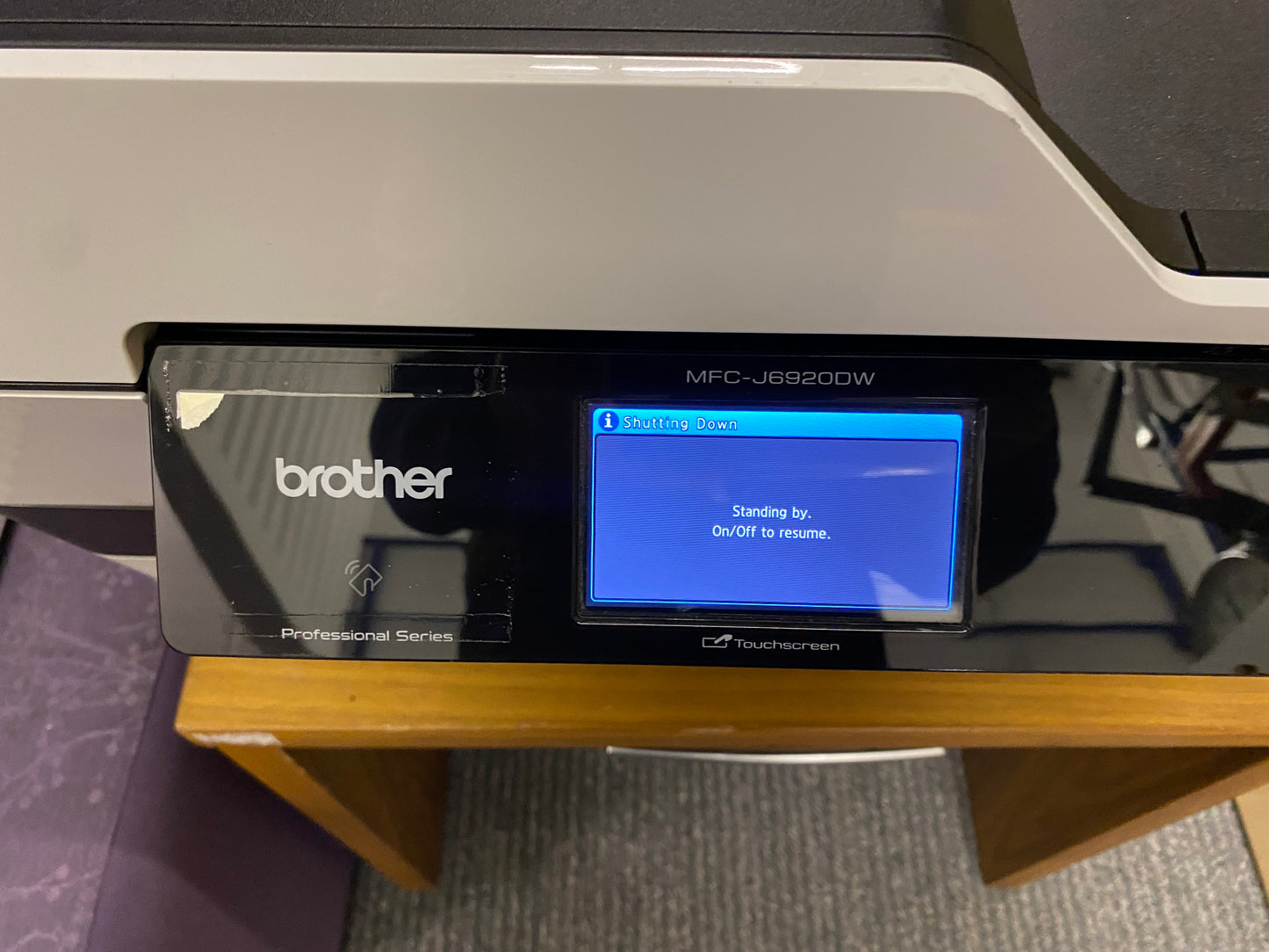 a live screen of a Brother MFC-J6920DW A3 Colour Inkjet Multifunction Printer