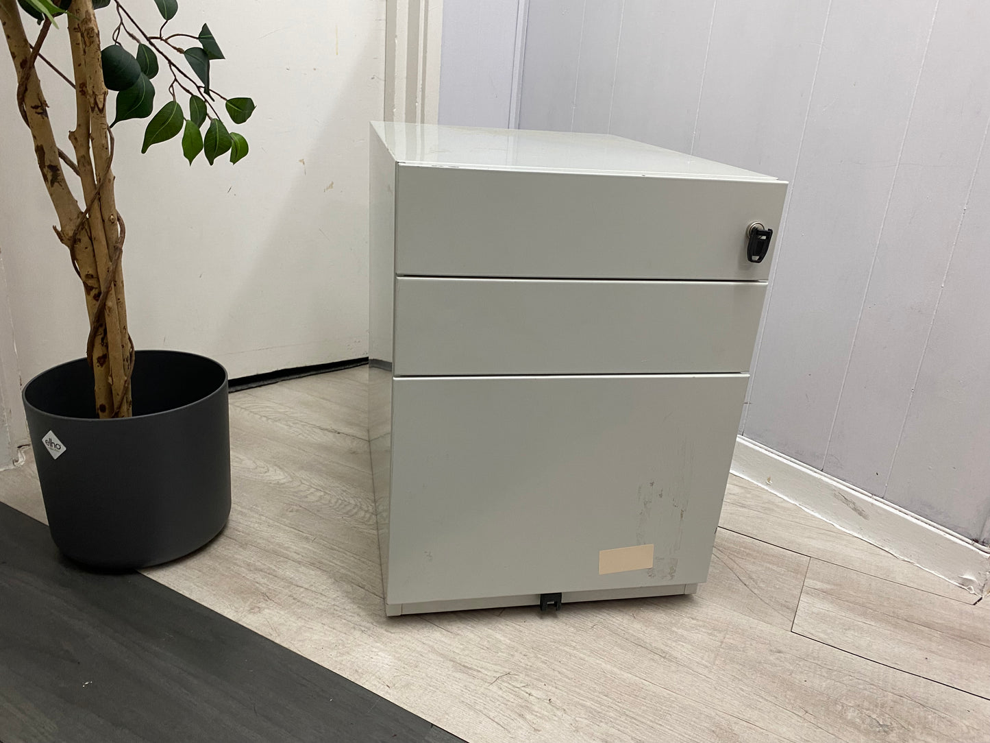 Pale Grey Office Under Desk Drawer, W= 42cm H= 56cm D= 56.5cm