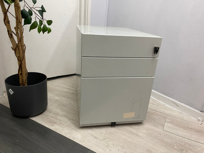 Pale Grey Office Under Desk Drawer, W= 42cm H= 56cm D= 56.5cm
