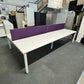 Four person Herman Miller Pod Bench Desk with divider - 320cm x 160cm