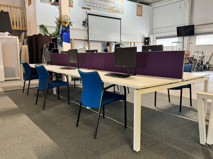 Four person Herman Miller Pod Bench Desk with divider - 320cm x 160cm