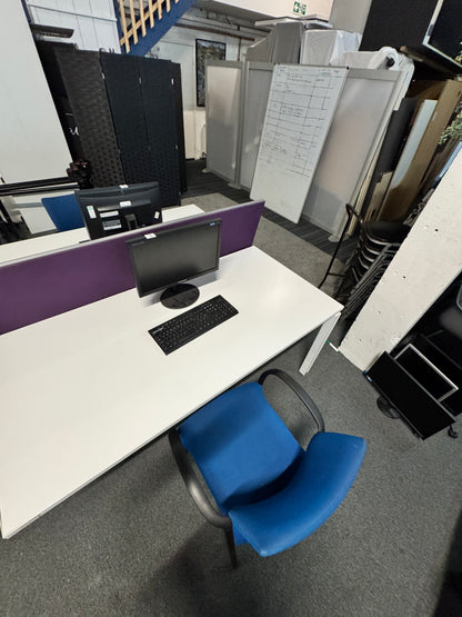 Four person Herman Miller Pod Bench Desk with divider - 320cm x 160cm