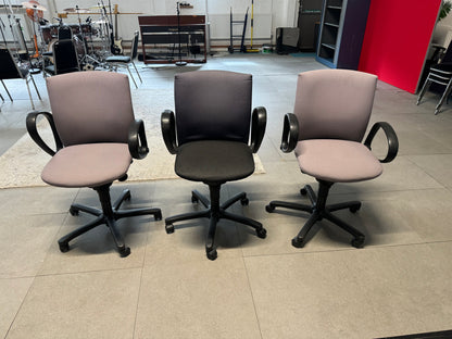 Deep Purple and Black Swivel Office Chair