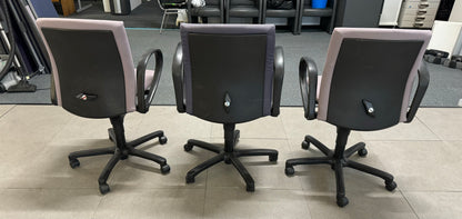 Deep Purple and Black Swivel Office Chair