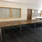 Second Hand 6 Pod Office Call centre Desk in Walnut Finish for Commercial Office-space - 480cm x 160cm