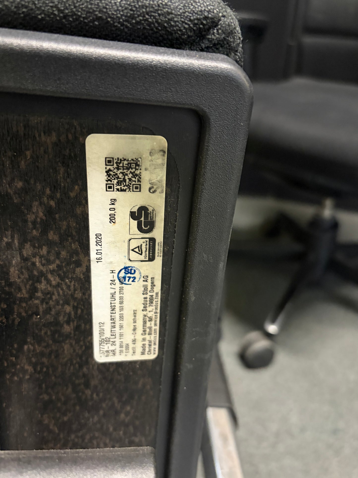 Used mr.24 Sedus chair  Swivel Ergonomic adjustable for permanent 24 hour use chair