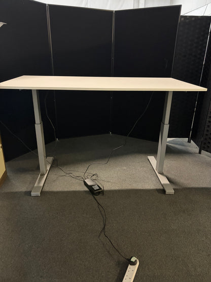 Pre-owned Electric sit stand desk white - 155cm x 80cm