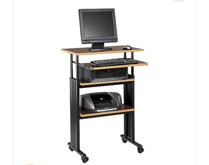 Used desk mobile  with a melamine laminate top and a steel frame h 123cm x d 50 x w 75cm