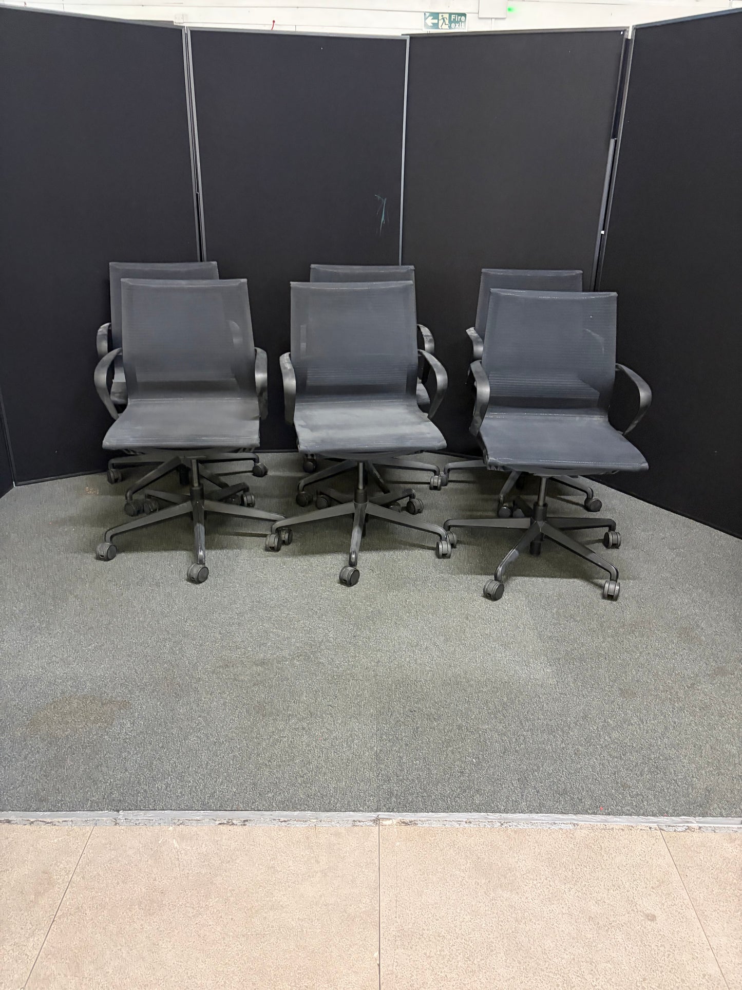 Used chairs meeting swivel office grey all mesh chairs