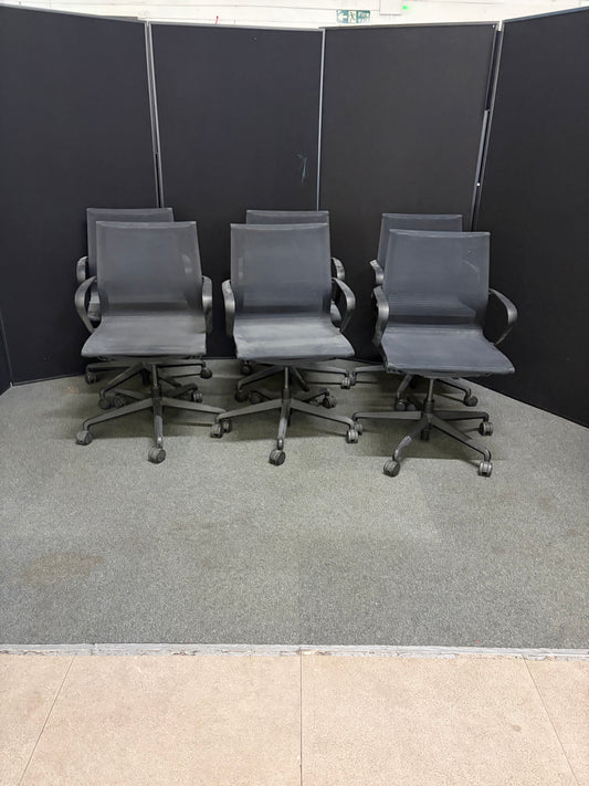 Used chairs meeting swivel office grey all mesh chairs