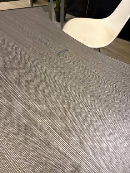 Used Metroplan conference table folding textured grey brown top 136cm x 68cm
