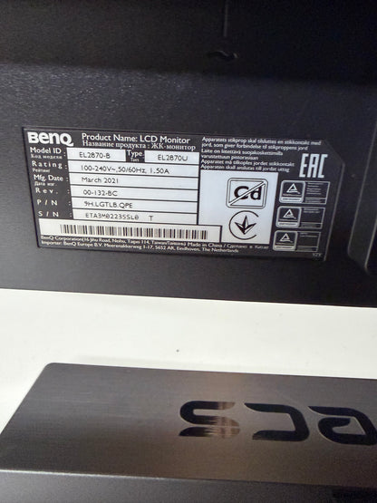 Used Monitor Computer Gaming BenQ EL2870-B 28-inch 4K UHD LED office