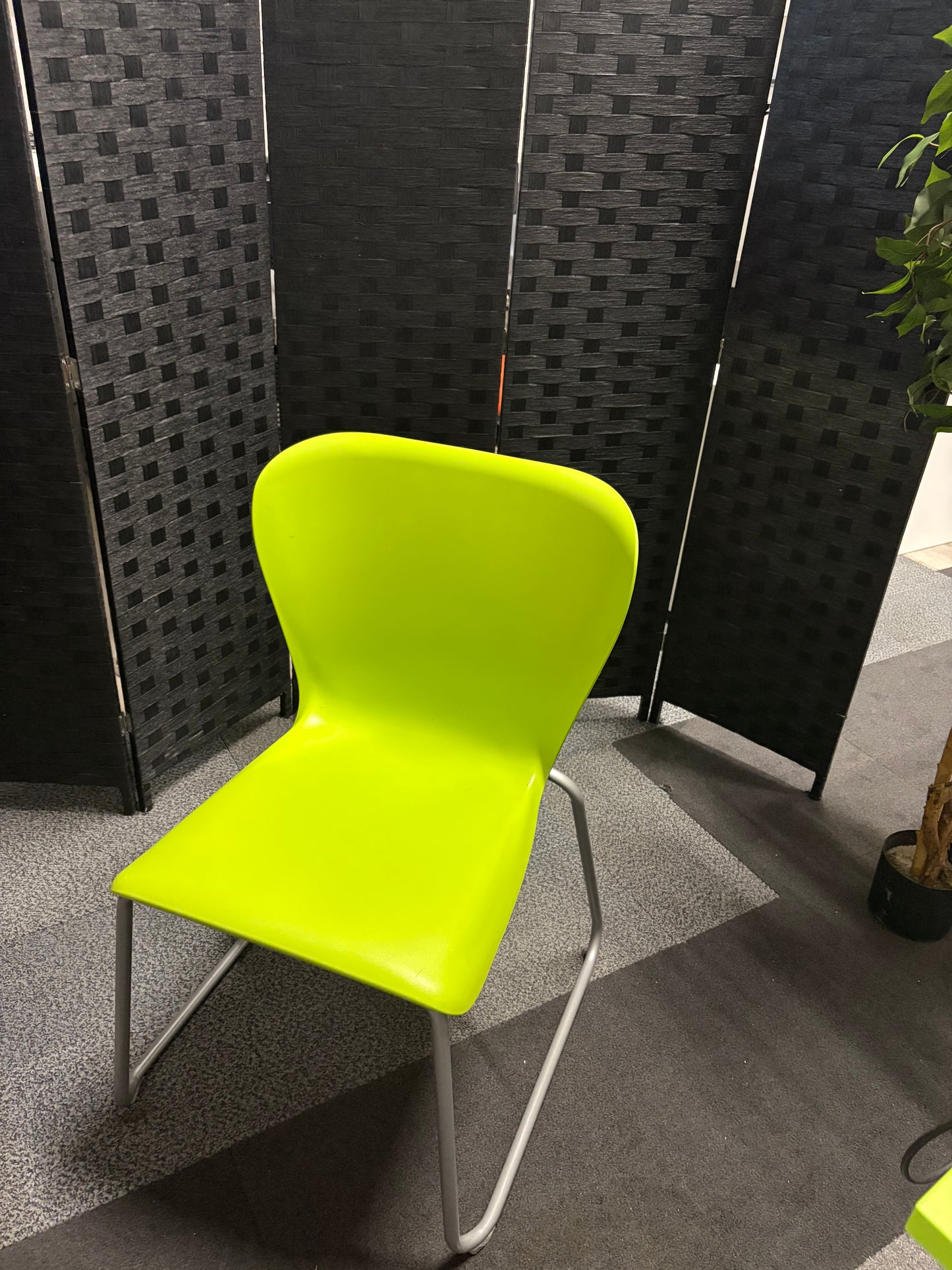 Used steelcase West side chair in green sled leg base £120 each chair