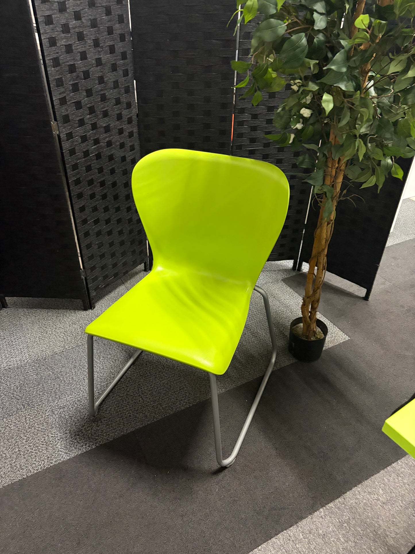 Used steelcase West side chair in green sled leg base £120 each chair