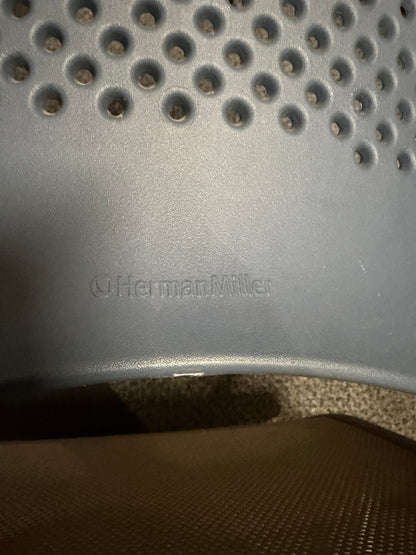 Used Herman Miller Caper blue stacking meeting office desk conference boardroom chair arm less