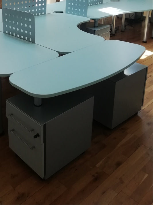 Small Blue hue office table, 150cm x 30cm
