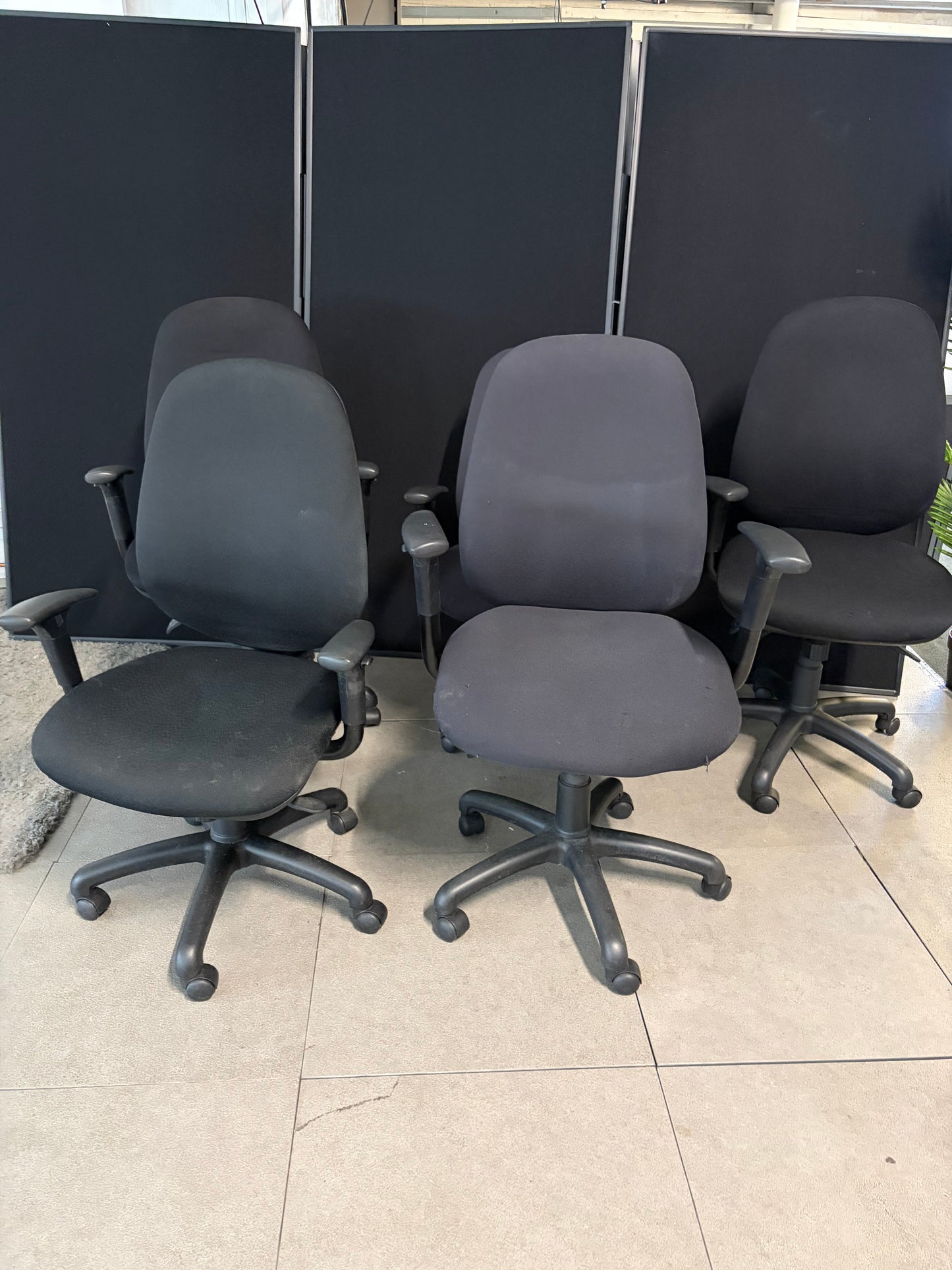 Used Office Chair Swivel Height Adjustment ergonomic black