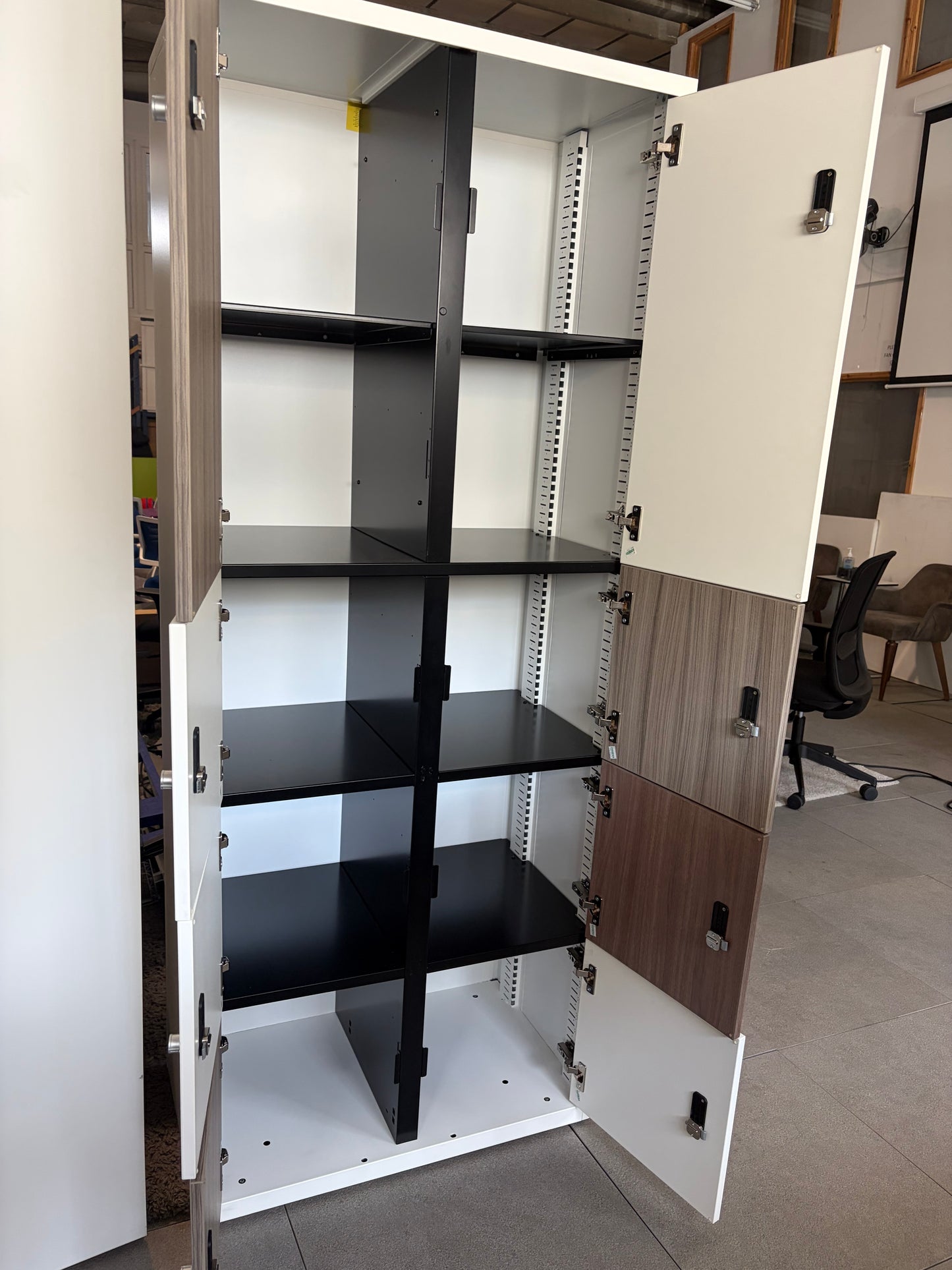 Used lockers Contrast combination Staff office Modern Premium 8 door W 80cm D 47cm H 198cm