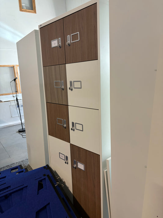 Used lockers Contrast combination Staff office Modern Premium 8 door W 80cm D 47cm H 198cm