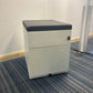 Contrast white/grey 2 drawer pedestals with magnetic integrated seating