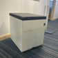 Contrast white/grey 2 drawer pedestals with magnetic integrated seating