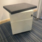 Contrast white/grey 2 drawer pedestals with magnetic integrated seating