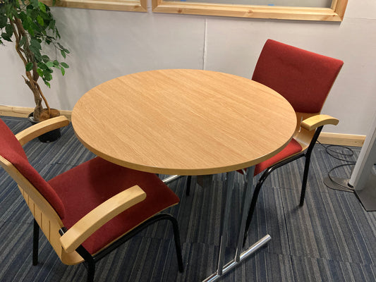 Wooden Foldable circular office meeting boardroom table