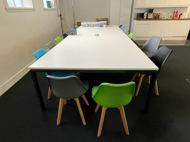 12 person conference table in white