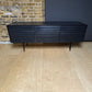Black Office Storage Credenza, Three door unit H 69.5CM X W 177CM X D 47CM