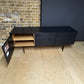 Black Office Storage Credenza, Three door unit H 69.5CM X W 177CM X D 47CM