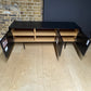 Black Office Storage Credenza, Three door unit H 69.5CM X W 177CM X D 47CM