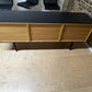Black Office Storage Credenza, Three door unit H 69.5CM X W 177CM X D 47CM