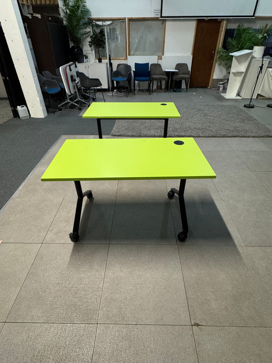 Verco Folding Colour Office Table Mobile lime green conference Desk