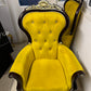 Victorian antique style yellow arm chairs