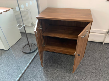 Used credenza Office Cupboard boardroom storage walnut finish H73cm  W80 cm D53cm