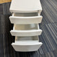 White Metal 3 Drawer Cabinet