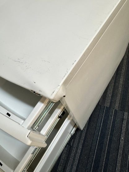 White Metal 3 Drawer Cabinet