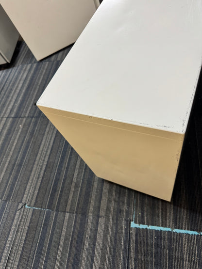 White Metal 3 Drawer Cabinet