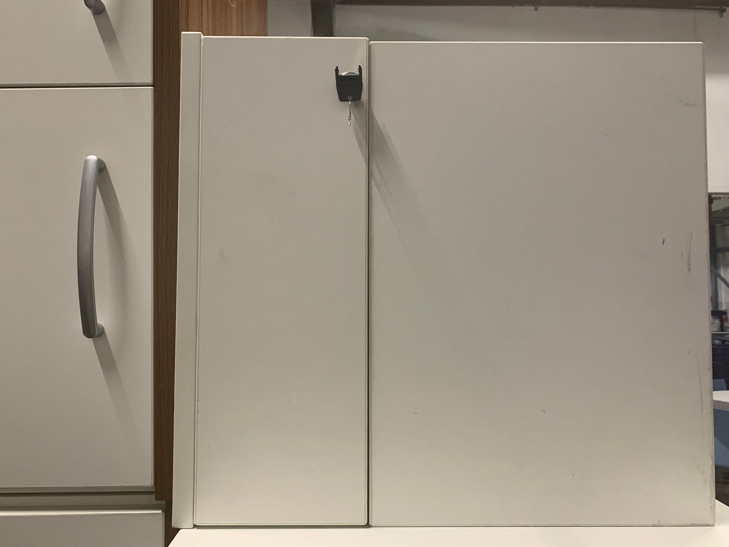 Used pedestal Office drawers storage white 2 drawer H50cm  W43cm D59.5cm