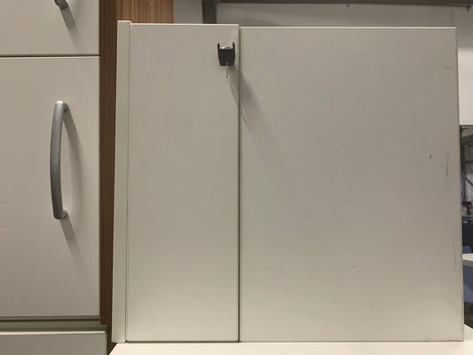 Used pedestal Office drawers storage white 2 drawer H50cm  W43cm D59.5cm
