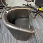 Used leather armchair in black