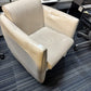 Leather Cream single sofa chair by BOSS