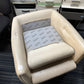 Leather Cream single sofa chair by BOSS
