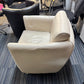 Leather Cream single sofa chair by BOSS