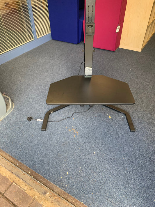 Preowned Stand Up Desk Converter Black Sit stand
