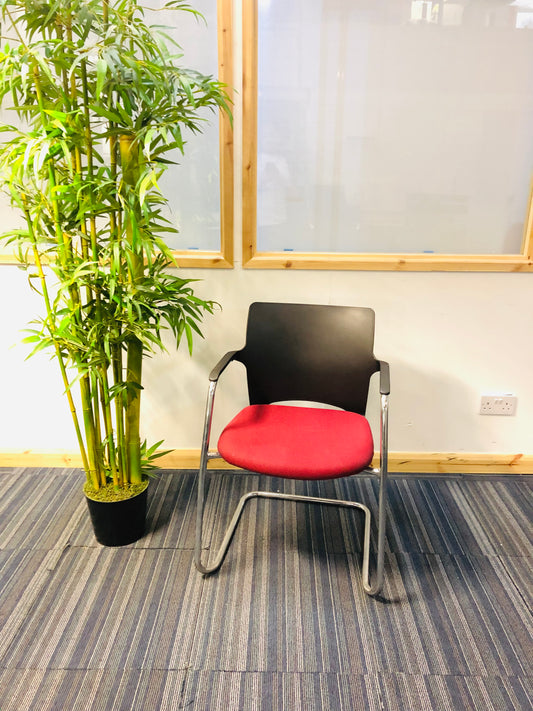 Red Cantilever Office chair for meeting rooms and training centres