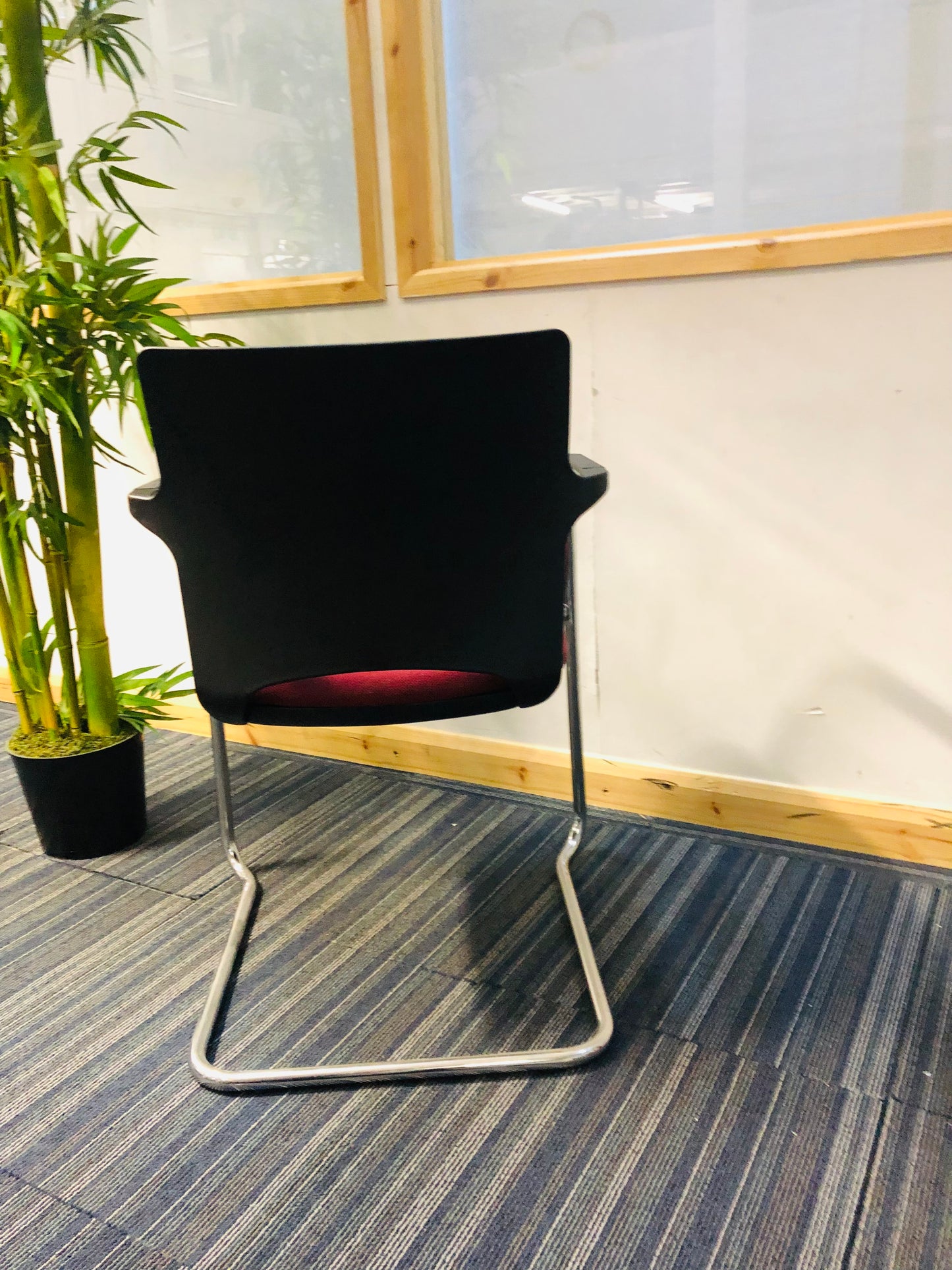 Red Cantilever Office chair for meeting rooms and training centres