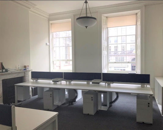 Second Hand Pod Style Desk by Herman Miller in White - (4 Seater Table top: 140cm x 60cm)