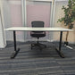 Ikea white office desk, with chair behind